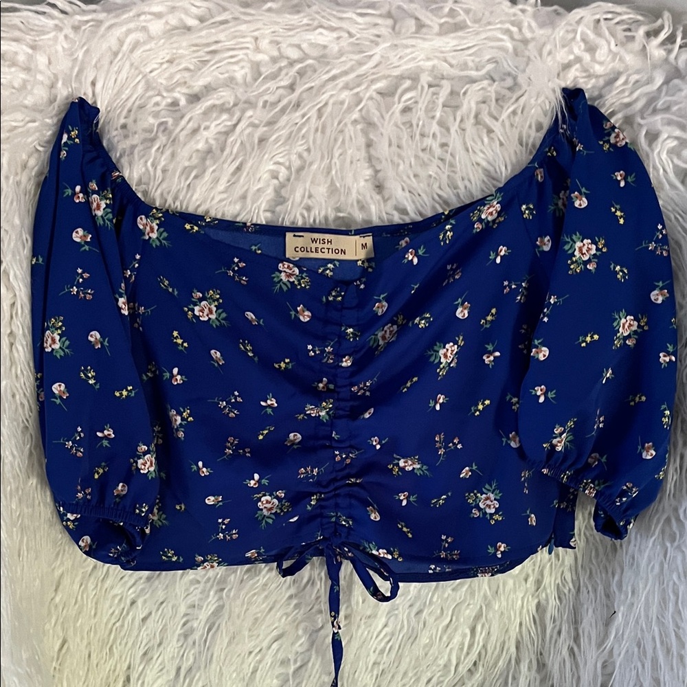 MISHA COLLECTION Navy Floral Blouse
